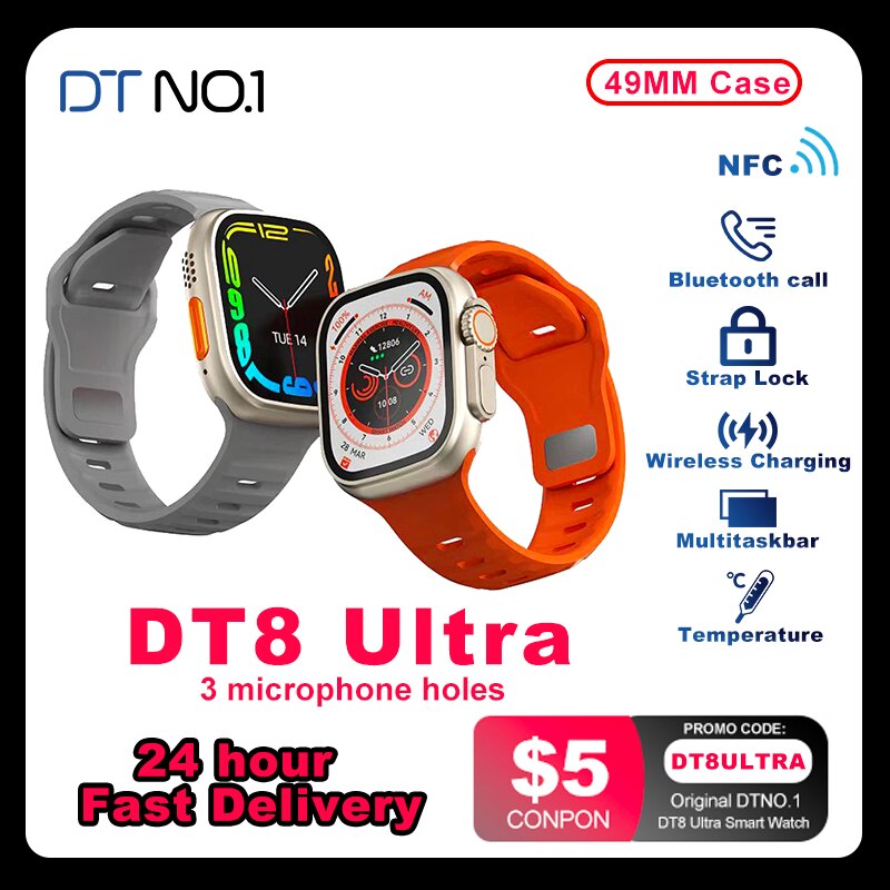 DT8 Ʈ Smartwatch ø 8 49mm 1:1 ̽ 2.0 ġ HD ũ µ  Ʈ ġ  ȭ 